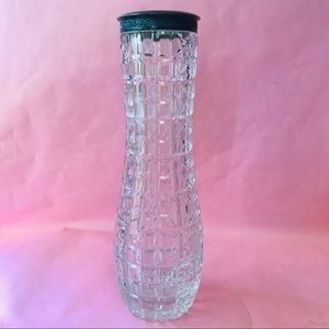Antique crystal vase with silver exclusive decor